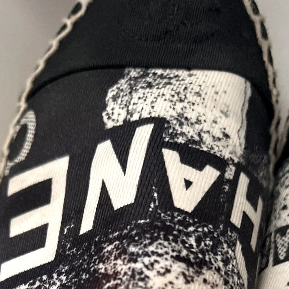 CHANEL Printed Canvas Grosgrain Espadrilles - Picture 2 of 11